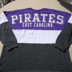 NEW East Carolina Pirates Tri-Color Long Sleeve